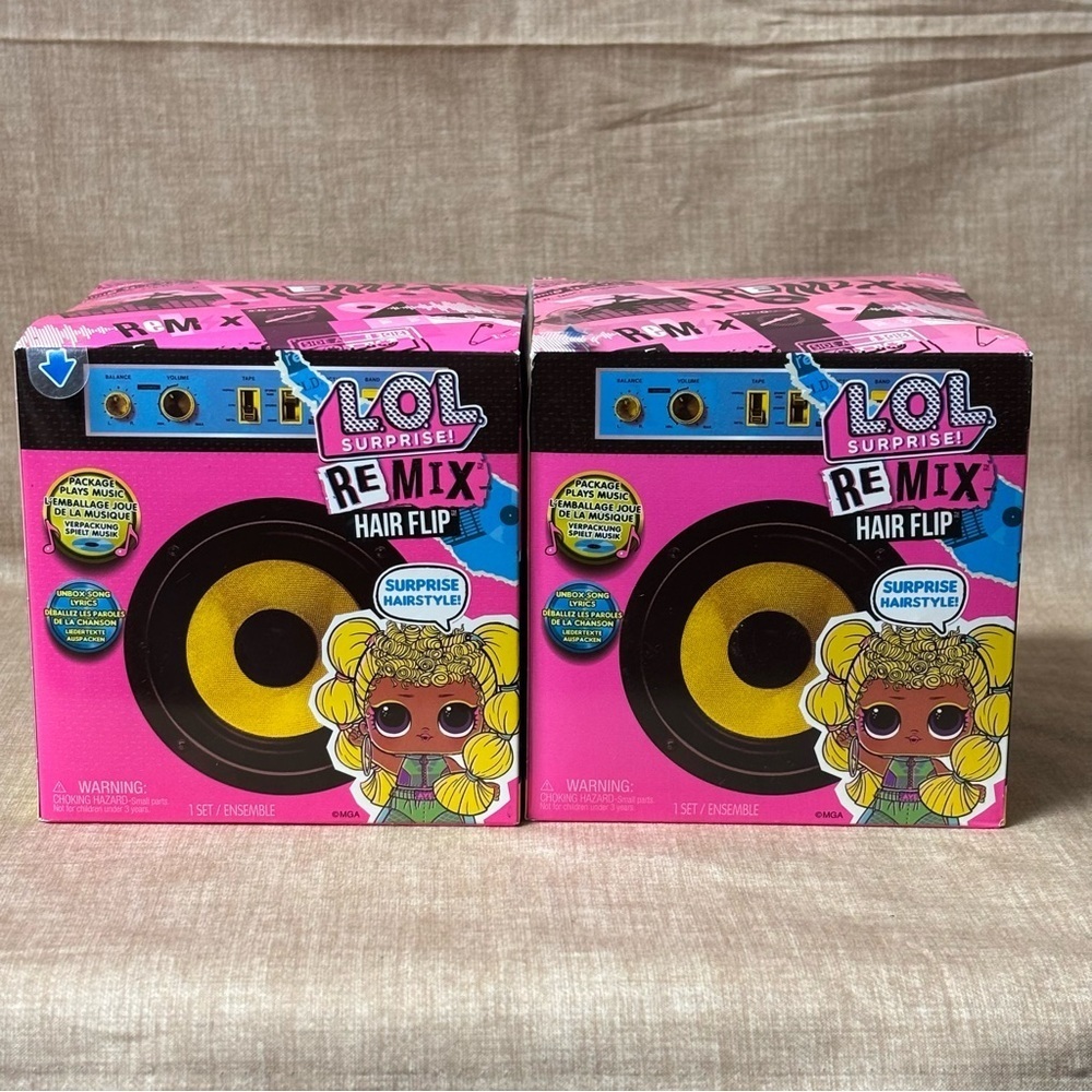 LOL Surprise! Remix Hair Flip Doll With 15 Surprises Brand New Sealed lot of 2